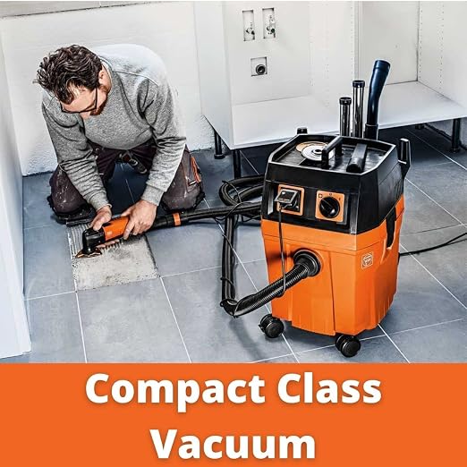 Fein Turbo II HEPA Set Wet/Dry Dust Extractor - 8.5-Gallon Capacity, 151 CFM Suction, Anti-Static System, Quiet 66 dB Operation, Includes HEPA Filter and Accessories - 92036060990