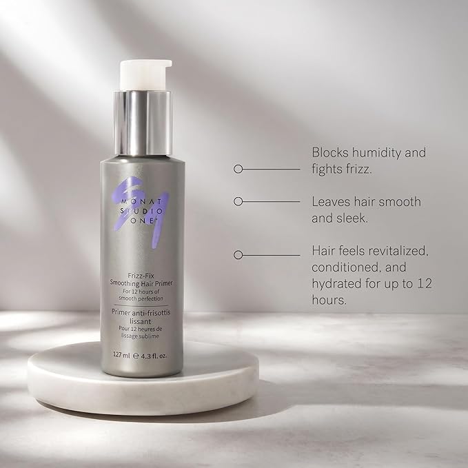 MONAT Studio One™ Frizz-Fix Leave-In Smoothing Hair Primer – Extended Style Duration – Easy Application – Daily Use – Color-Safe – Lightweight Formula