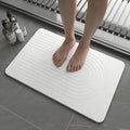 Fast Drying Stone Bath Mats for Bathroom, Non-Slip Diatomaceous Earth Bath Mat, Super Absorbent Bath Mat Stone (23.6''×15.4" White Arcana)