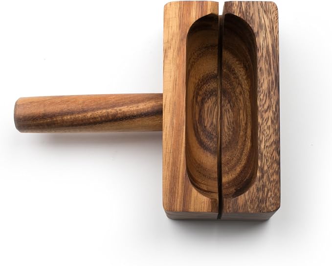 Ironwood Gourmet 28330 Local 338 Bagel Miter, Acacia Wood, 7 x 5.5 x 2.5 inches