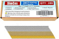 34-30 Degree 2 Inch Smooth Shank Paper Framing Nails,280-Pack | 304 Stainless Steel D Head Tape Strip Nails for 30 to 34 Degree Framing Nailer,Fits Indoor and Outdoor Building Projects
