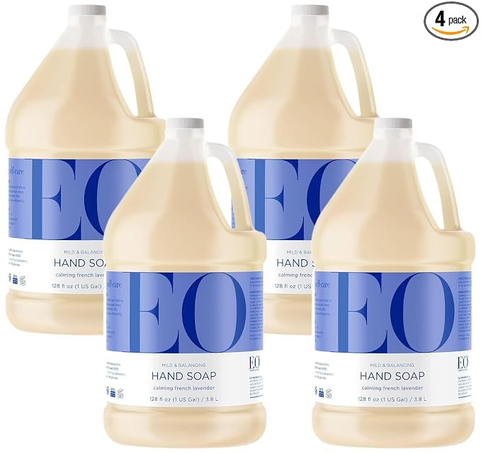 EO, Hand Soap French Lavender, 128 Ounce (Pack of 4)