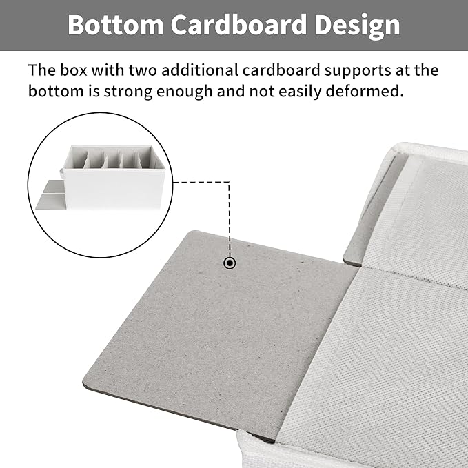GRANNY SAYS Wardrobe Clothes Organizer, Drawer Organizers for Clothing, Closet Organizers and Storage, Organizer for Drawer, Pants, Jeans, T Shirt, Beige, 4-Pack