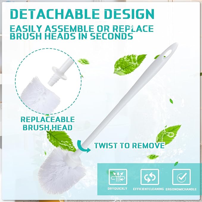 Tioncy 1 Pcs 14.2 Inch Toilet Brush Commercial Heavy Duty Toilet Bowl Cleaning Scrub Long Scrubber for Bathroom Cleaning Supplies