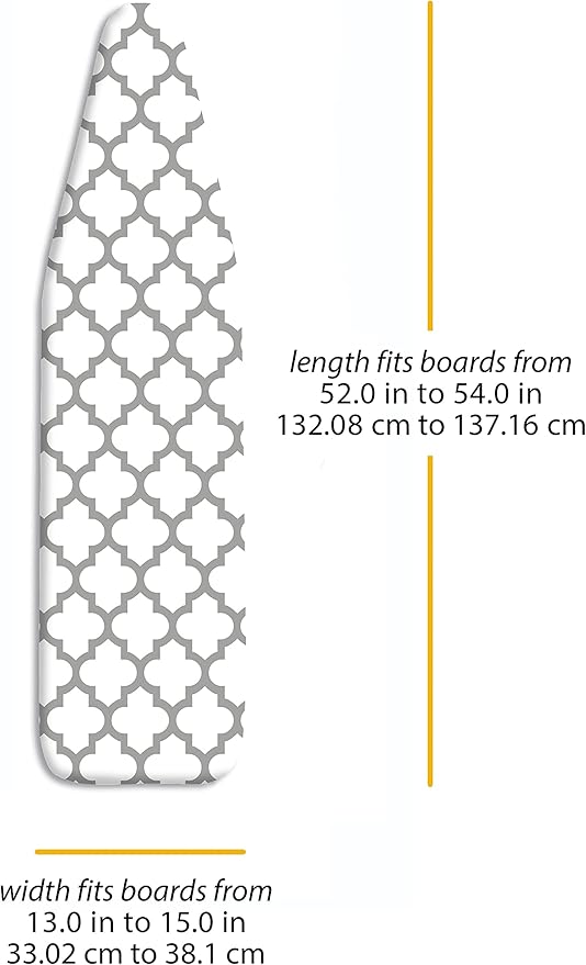 Whitmor Deluxe Ironing Board Cover with 6mm Fiber Pad, Fits 15 x 54 inches (Pack of 6)