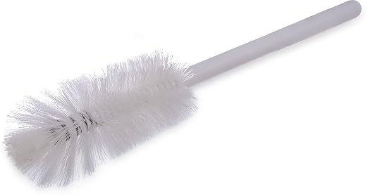 SPARTA 4046702 Plastic Bottle Brush, Decanter Brush, Kitchen Brush With Soft Polyester Bristles For Cleaning, 16 Inches, White