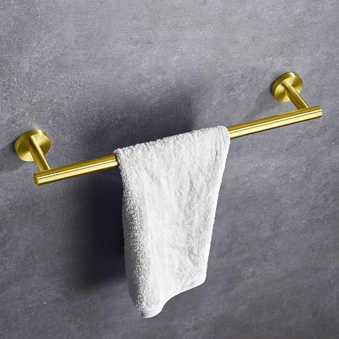18 Inches Brushed Gold Towel Bar Bathroom Hardware 304 Stainless Steel Wall Mounted Kitchen Towel Holder Cloths Hanger