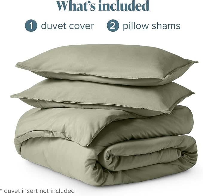 Bare Home Bedding Duvet Cover King Size - Premium 1800 Super Soft Collection - Lightweight, Cooling - Soft Breathable Bedding Duvet Cover (King, Sage)