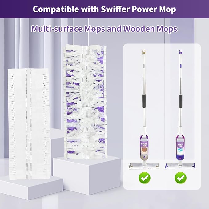 28 Pack Disposable Mopping Pads Refills for Swiffer PowerMop Multi-Surface,Mop Pad Replacement Kit for Floor Cleaning