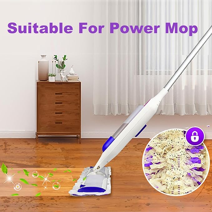30 Pack Disposable Power Mop Pads for Swiffer Power Mop - 5X Cleaning Power Multi-Surface Floor Cleaning Mop Pads, Compatible with Swiffer Wet Pads Refill, 12 Layers Thickened Durable