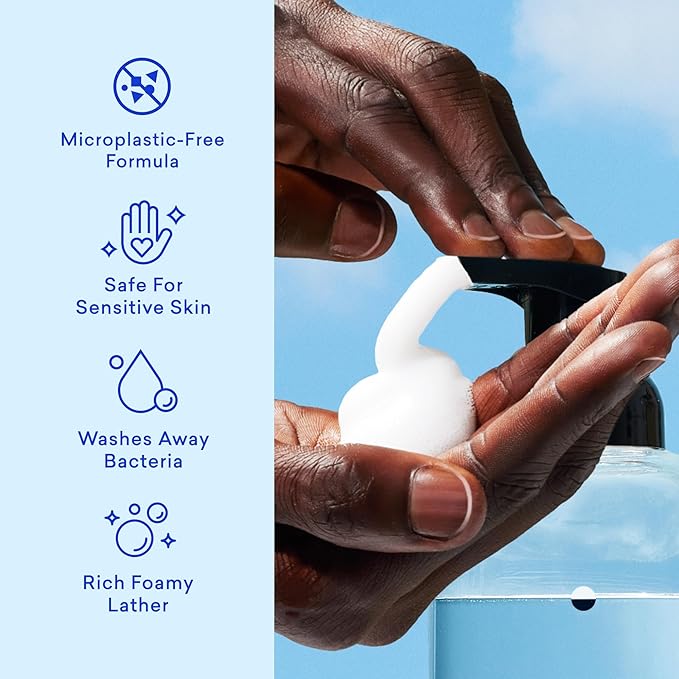 BLUELAND Hand Soap Starter Set, 1 Bottle with 4 Refill Tablets, Variety | 100% Plastic-Free Tablet, Plant & Mineral-Based, Hypoallergenic, EPA Safer Choice, Safe for Sensitive Skin