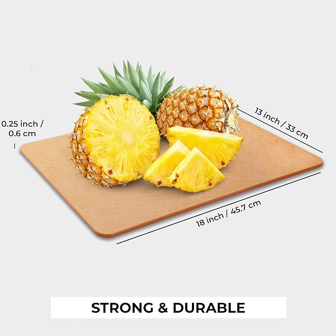 Freshware Wood Cutting Board for Kitchen, Dishwasher Safe, X Large, 18" x 13", Natural Slate