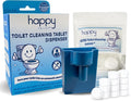Happy Toilet Cleaner Original Bundle Tablets (12ct) - Toilet Bowl Tablet Holder Automatic Toilet Bowl Cleaner - Easy Install Toilet Tablet Holder Auto Toilet Cleaning System