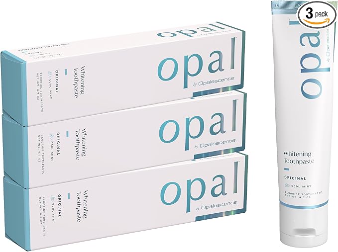 Opalescence Opal Whitening Toothpaste 4.7oz - Mint - 3 Pack - 5760-3 | Original Formula Oral Care Whitening Toothpaste With Fluoride for Daily Use, Surface Stain Removal and Enamel Strength