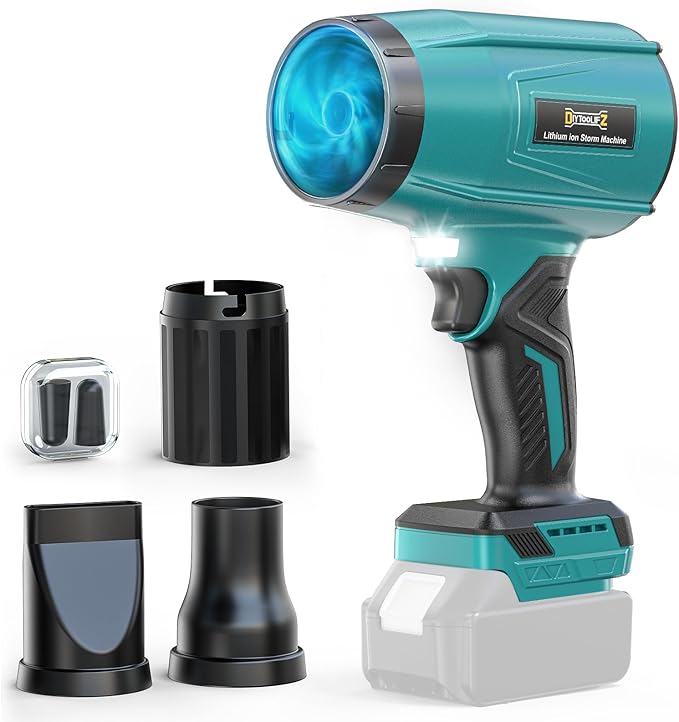DIYtoolifz Cordless Leaf Blower Compatible with Makita 18V (Tool Only), 800,000RPM Brushless Motor, Adjustable Speed, Lightweight Portable Electric Blower for Car, Patio, Garden (Without Battery)