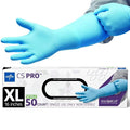 Medline CS Pro 16” Cuff Nitrile Exam Gloves, 50 Count, X-Large, Powder Free, Disposable, Not Made with Natural Rubber Latex, Longer Cuff, Thicker Glove for Extra Protection