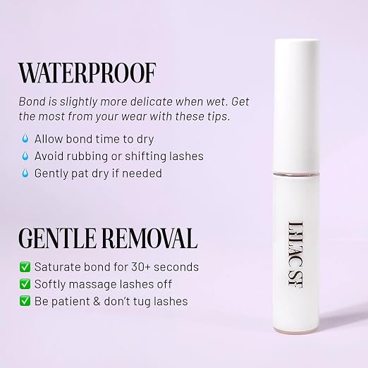 Lilac St Lash Bond and Seal Kit, Eternal Bond & Crystal Coat, Clear | Long-Lasting Lash Adhesive & Sealant System for Eyelash Clusters with Flexible Hold & Crystal Coat Finish