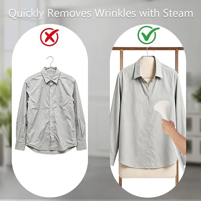 Foldable Steam Board with Ironing Glove 32" x 16" Steamer Board for Clothes 360° Rotating Hook for High Pressure Steaming Clothes Hanging Ironing Board Standing Steamer for Home Travel Use