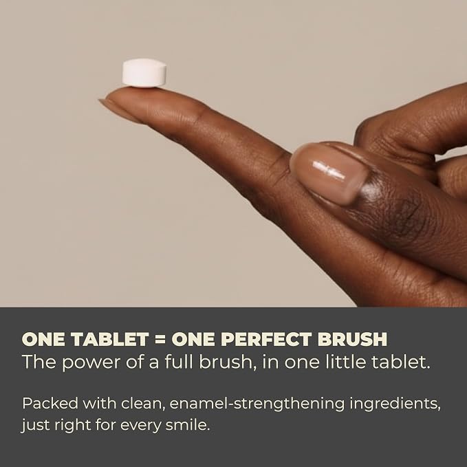 Fluoride Toothpaste Tablets, 5% nHAp, Yuzu Mint, 1-Month Tin