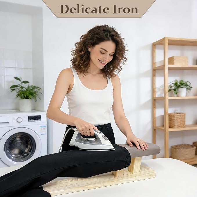 Sleeve Ironing Board for Sewing, Padded Chest & Sleeve Tailor Ironing Stool with Wooden Base, Sleeve Pressing Board for Household Tools, Tailor Dress Forms, Sewing and Tailoring Studio, Gray