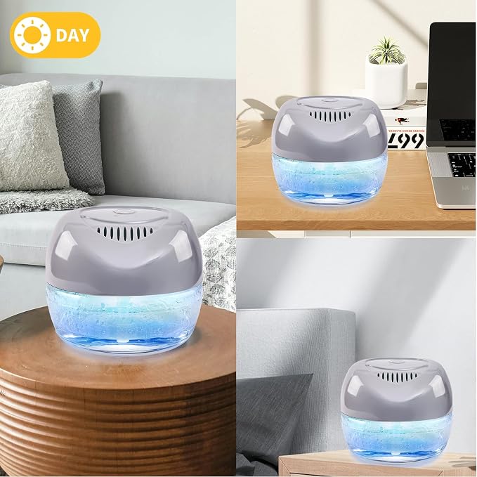 Water-Based Purifier Air Washer, Variable Speed Air Washer Aroma Diffuser with 7 Color 6 LED Night Light, Aroma Fresher Small Air Cleaner, Air Revitalizer & Freshener for Home, Office