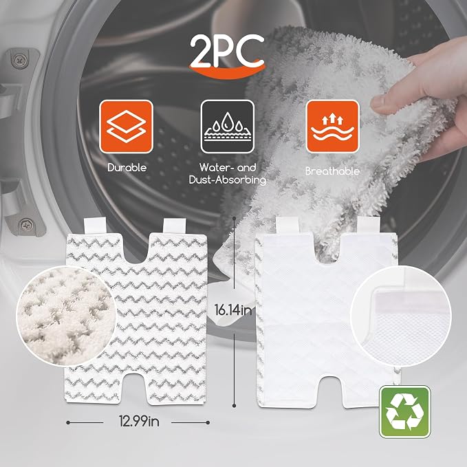 REECOO Steam Mops for Floor Cleaning, Unique Double-Sided Flip Design, 15 Seconds Fast Heating，10-in-1 Steam Cleaner for Kitchen, Living Room Wood Floor Tile Cleaning