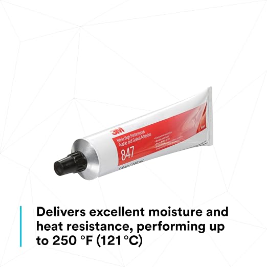 3M Nitrile High Performance Rubber and Gasket Adhesive 847, Brown, 5 Oz Tube, 1 Each