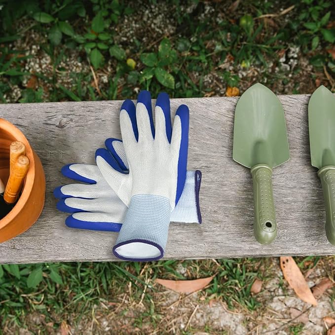 WHEATHUSK 144 Pairs Gardening Work Gloves Bulk for Men Women, Breathable Rubber Coated Garden Gloves for Construction, 9.1 Inch