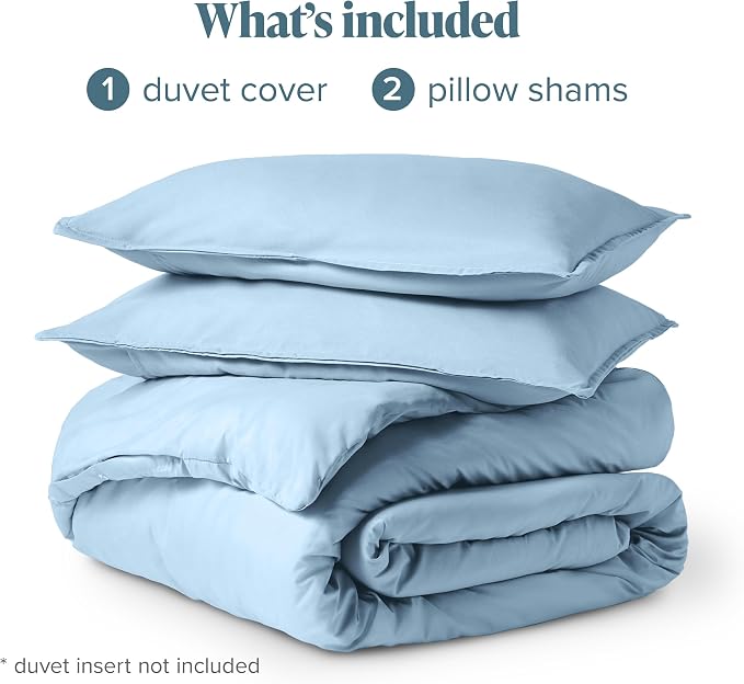 Bare Home Bedding Duvet Cover King Size - Premium 1800 Super Soft Collection - Lightweight, Cooling - Soft Breathable Bedding Duvet Cover (King, Light Blue)