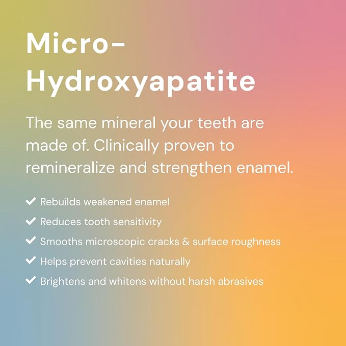 Bliss Energetics Fluoride Free Remineralizing Herbal Toothpaste - Hydroxyapatite, Coconut Oil, Castor Oil, Shilajit and Turmeric - 2oz Mint Essential Oil - Non-Abrasive