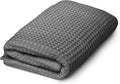 Sutera Silverthread Bath Towel | 16" x 30" (Grey) | Silver Ion Technology; waffle weave design for quick-drying; 100% U.S. Pima Cotton; plush for spa or everyday use