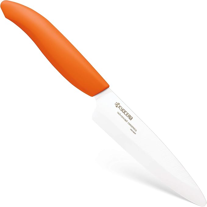 KYOCERA Revolution 4.5" Ceramic Utility Knife – Ultra-Sharp Japanese Blade | KYOCERA Revolution 4.5-Inch Utility Knife: Ultra-Sharp Japanese Zirconia Blade for Precise Cutting of Fruits and Vegetables