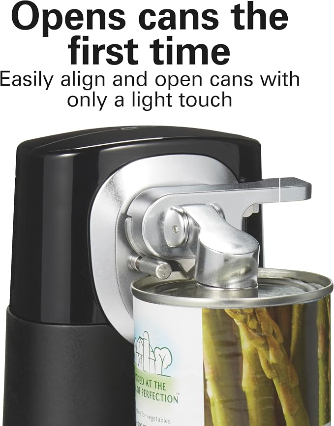 Hamilton Beach FlexCut 2-in-1 Cordless Rechargeable Electric Can Opener | With Removable Automatic Walking Cut Head | Detachable Easy Clean Blade | Opens All Size Cans | Extra Tall | Black | 76611FG