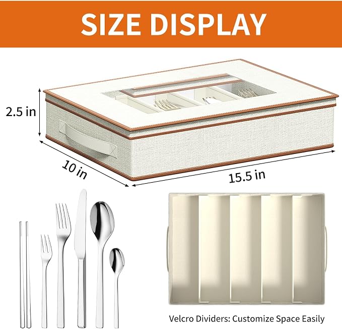 Aokeyee 8-Piece China Storage Containers Set, Hard Shell Moving Boxes for Dishes, Plates, Mugs, Wine Glass & Flatware – Dinnerware Organizer with Soft Felt Dividers, Sturdy Handles & Zippers, Ivory