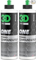 3D One Car Scratch & Swirl Remover Hybrid Rubbing Compound & Polish Buffing Compound for True Paint Correction 8oz Made in USA (Pack of 2)