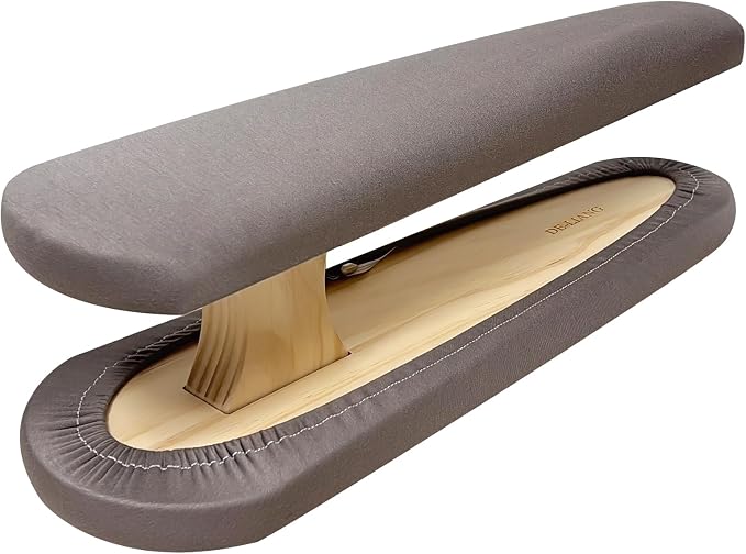 Tailor Sleeve Ironing Board, Two-Sided Sleeve Pressing Board with Removable Cover & Cotton Padded, Home Use, Tailor Workshops, Sewing Enthusiasts, Gray