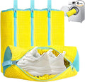 Shoe Washing Machine Bag 4 Pack, Shoes Washer Bags Durable Laundry Shoe Bag for Washer and Dryer, Reusable Shoe Cleaning Bags, Sneaker Washing Machine Bag, Yellow