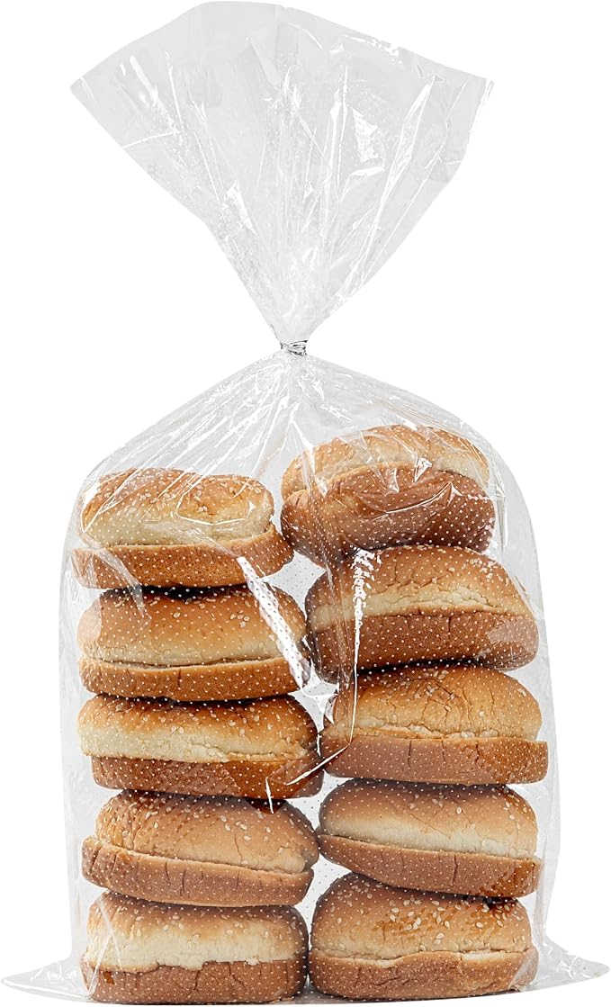 Restaurantware Bag Tek 11 Inch x 20 Inch Bread Bags 250 With Wicket Dispenser Bread Loaf Bags - Micro Perforated Freezer Safe Clear Plastic Baguette Bags Disposable