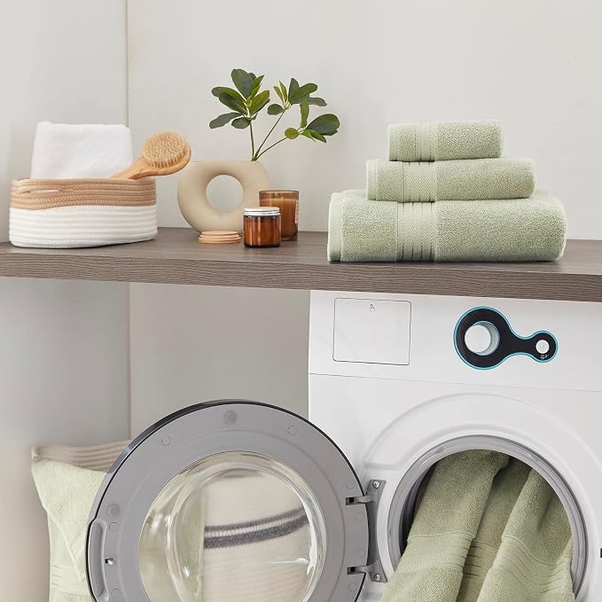 COZYART Luxury Bath Towel Set 6 Pcs, Sage Green 100% Turkish Cotton 650 GSM | OEKO-Tex 100 Certified Zero Twist Ring Spun, Soft Absorbent Quick Dry, Plush Fluffy, Breathable Hotel Quality for Daily Use