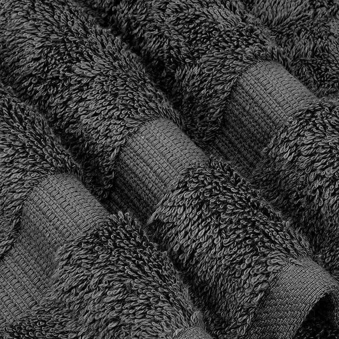 Chakir Turkish Linens 2 Piece Large Bath Towels, 100% Cotton Turkish Towels for Bathroom, Luxury Soft Absorbent Bath Towels, 30 x 60 Inches, Dark Gray