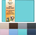 Neater Pet Brands Neater Mat Pet Mats for Food and Water, Cat & Dog Bowl Mat Waterproof Silicone, Feeding Tray, Dog Food Mats for Floors, Placemat w/Raised Edge for Under Bowls, 24” x 16”, Aquamarine