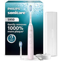 Philips Sonicare 5950 Series Electric Toothbrush with Pressure Sensor, SmarTimer, BrushPacer, 6 Brushing Settings, 21-Day Runtime, Travel Case, Light Pink, HX7132/03