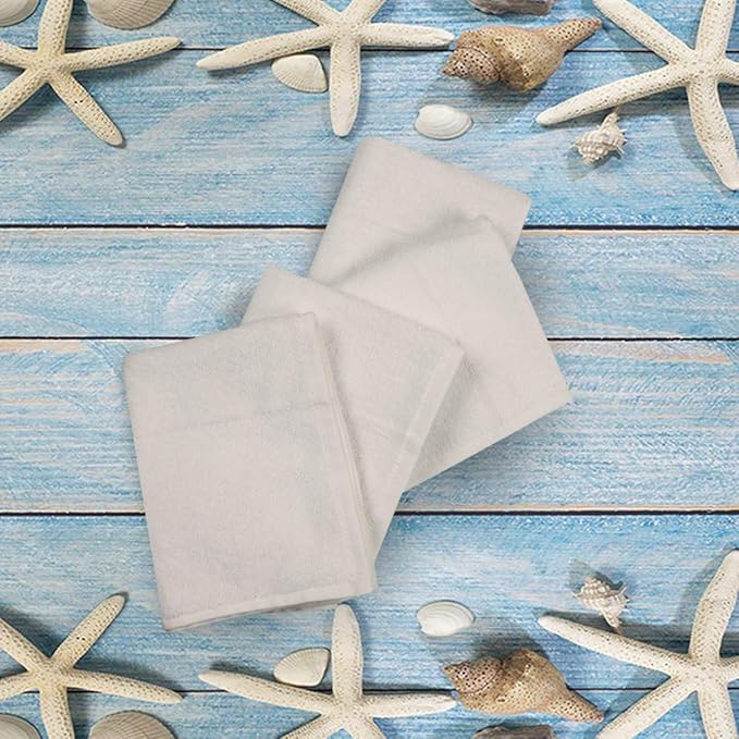 Urban Villa KitchenTowels Dual Purpose Terry Kitchen Towels White Color Set of 4 Dish Towel for Kitchen 100% Cotton Size 17X27 Inches Highly Absorbent KitchenTowels with Hanging Loop