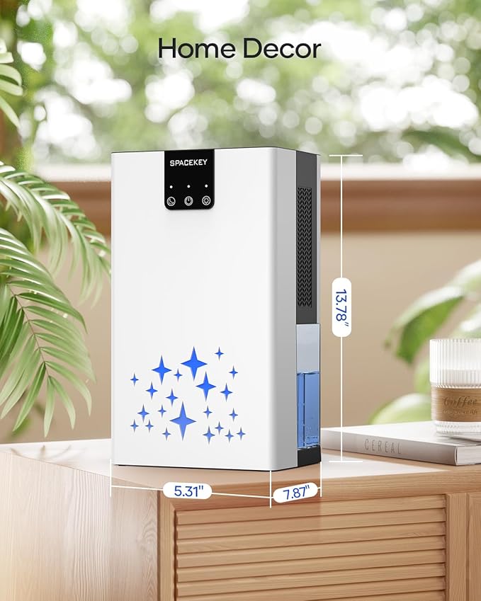 Dehumidifier, 95 OZ Water Tank Dehumidifiers for Home with Auto Shut Off, 1000 sq. ft. Dehumidifier for Bedroom Bathroom Basement Rv with 7 Color Light, Quiet Dehumidifiers with Sleep Mode
