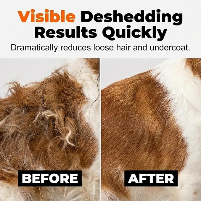 2026 Upgraded Double-Sided Pet Grooming Tool, Dog Deshedding Comb for Dogs Cats, Pet Grooming Brush for Long Thick Curly Hair, Home Deshedding Tool for Mats Tangles Knots and Loose Fur (2 Sets)