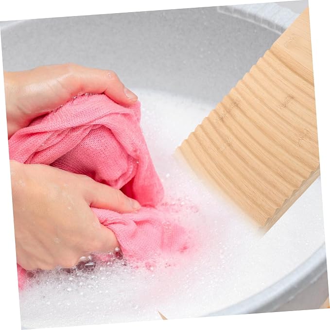 Laundry Board for Boys and Girls Bamboo Wash Board for Hand Washing Cloths at Home