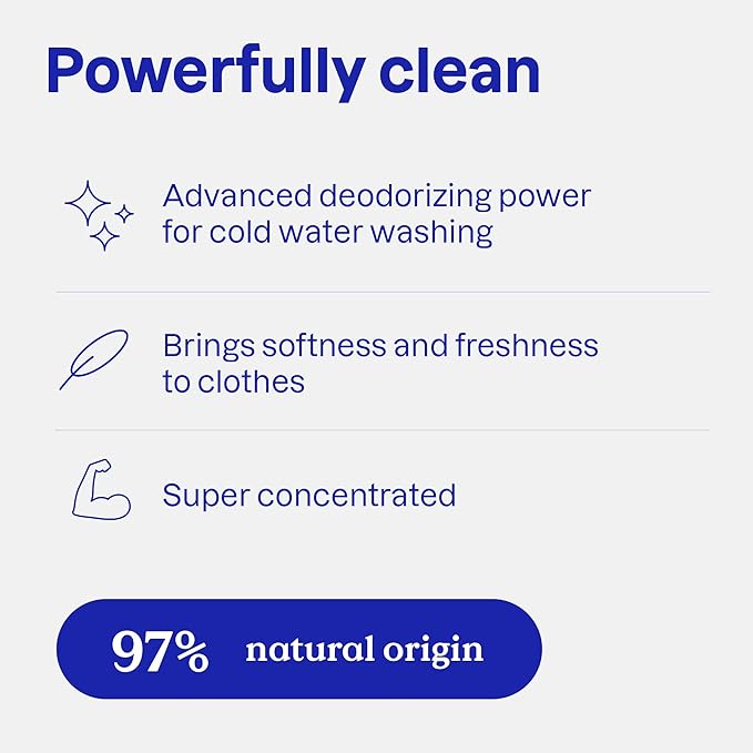 ATTITUDE 2-in-1 Laundry Detergent & Fabric Softener, Plant- & Mineral-Based, HE Compatible, Vegan, Mountain Essentials, 35 Loads, 35.5 Fl Oz (Pack of 6)