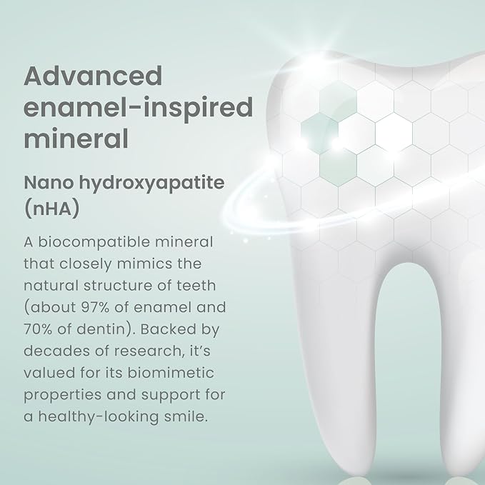 Himalaya Botanique Whitening+ Hydroxyapatite Toothpaste, Mint, 4 oz, Pack 4 | Nano Hydroxyapatite Toothpaste, Support Enamel Strength & Integrity,Great for Sensitive Teeth, Fluoride Free,SLS Free & Vegan