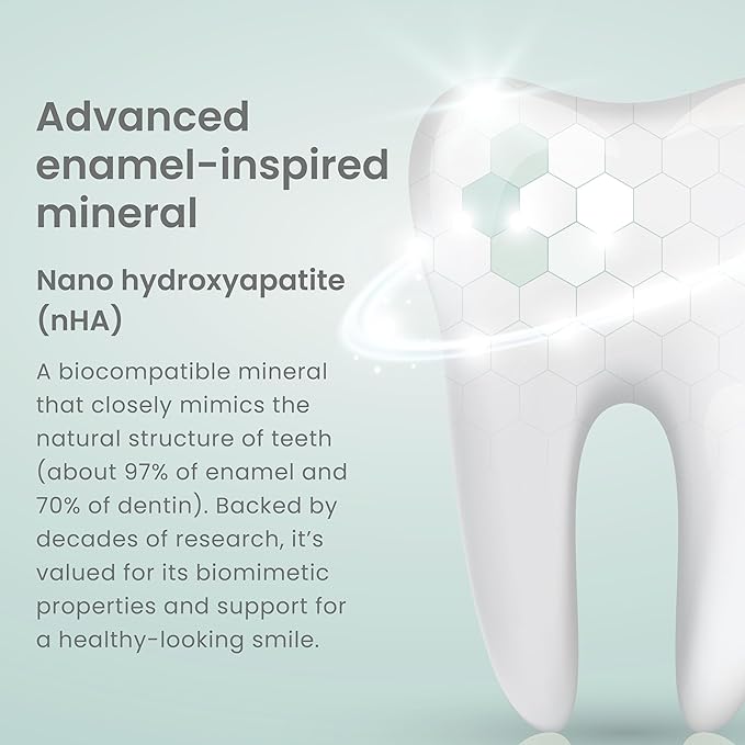 Himalaya Botanique Whitening+ Nano Hydroxyapatite Toothpaste, Mint, 4 oz | Nano Hydroxyapatite Toothpaste, Support Enamel Strength & Integrity,Great for Sensitive Teeth, Fluoride Free,SLS Free & Vegan