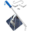 Premium Grill Scraper for Outdoor Grill with Round Grates - Bristle Free Grill Brush for Outdoor Grill - BBQ Grill Grate Cleaner Cleans Top and Bottom of Grill Without Lifting Grates